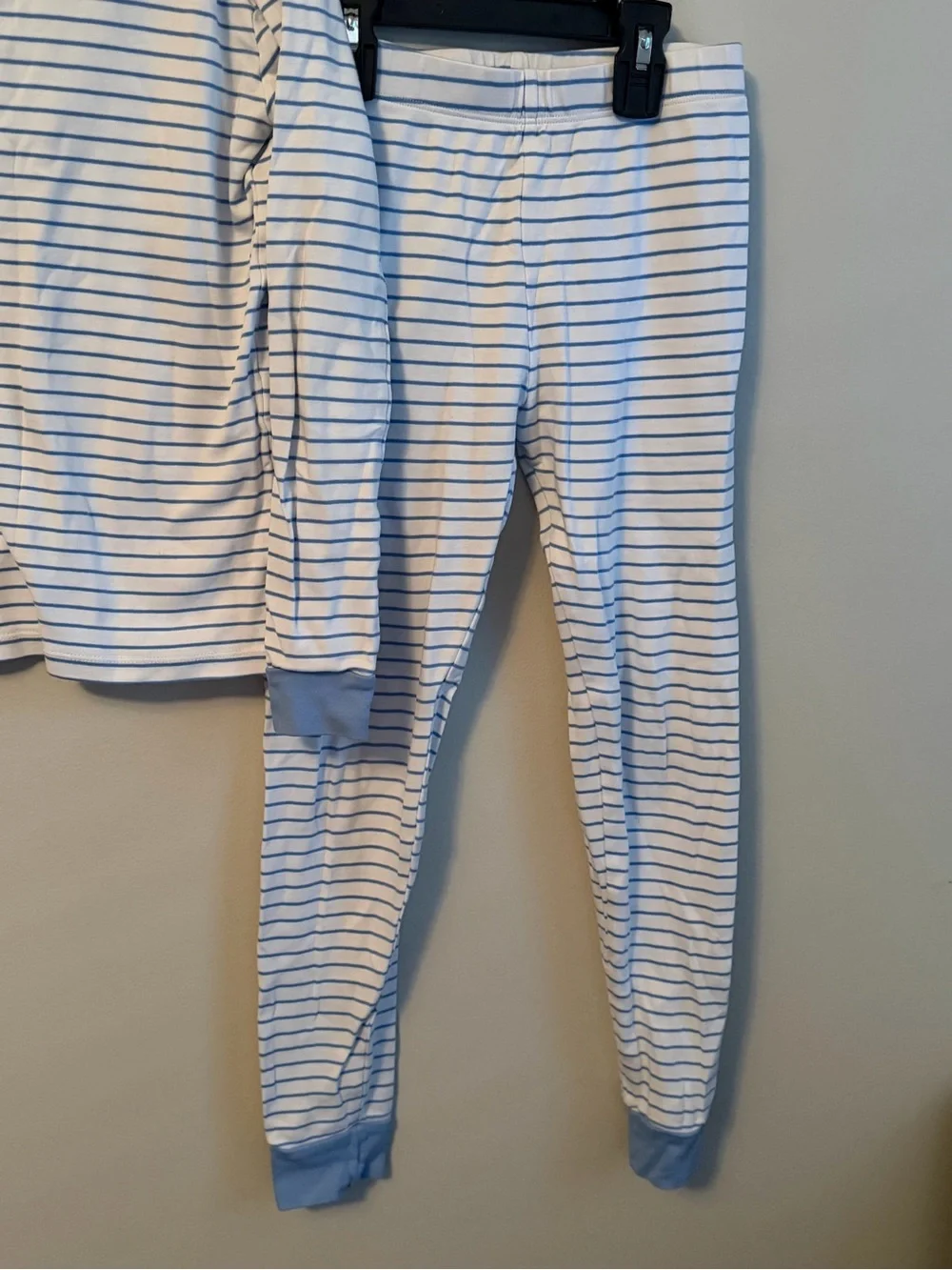 Lake Long Sleeve Striped Blue Pajama Set